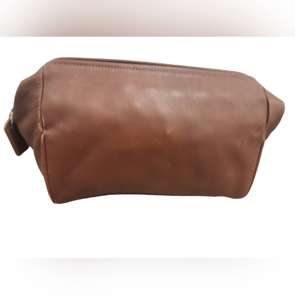 Coach Vintage Brown Leather Toiletry Bag Gem